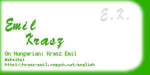 emil krasz business card